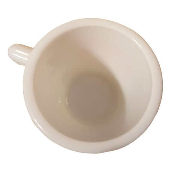 Vintage McKee Tom & Jerry Eggnog Mugs Cups Milk Glass Hobnail Set of 6 - Picture 4 of 7